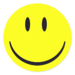 Scope Cap Sticker, Classic Smiley Face