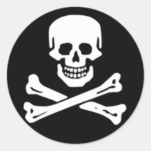 Scope Cap Sticker, Jolly Roger - Style 6