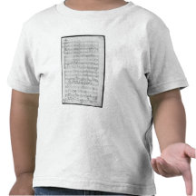 Score for trio for piano, violin and violoncello shirt