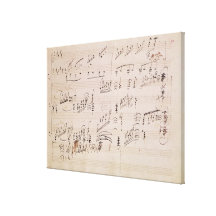Score sheet of 'Moonlight Sonata' Canvas Prints