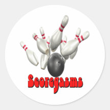 Scoregasms Bowling Round Stickers