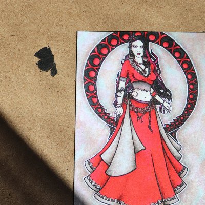 Scorpio Belly Dancer postcards by LacyChenault