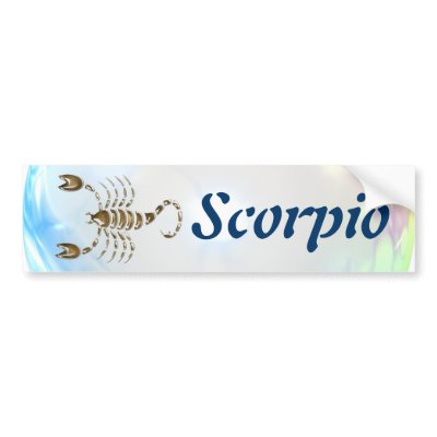 Scorpio Bumper Sticker by forbes1954