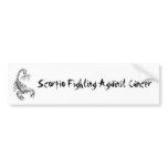 Scorpio Fighting Against Cancer bumper stickers