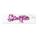 Scorpio Flowers bumper stickers