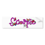 Scorpio Flowers bumper stickers