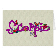 Scorpio Flowers Card