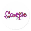 Scorpio Flowers stickers