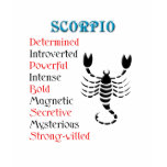 Scorpio Horoscope Zodiac Sign t-shirts