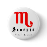 Scorpio, October 23 - November 21 buttons