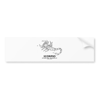 Scorpio (October 23rd - November 21st) Bumper Sticker by wordsunwords
