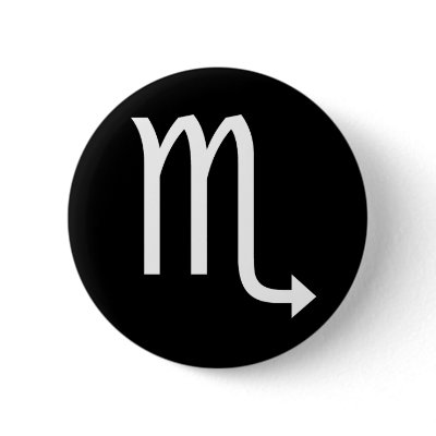 Scorpio Symbol Button by artberry