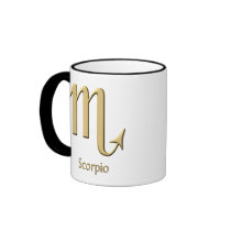 Scorpio symbol mugs