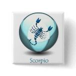 Scorpio Symbol Pin buttons