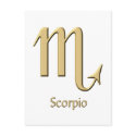 Scorpio symbol postcards