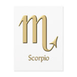 Scorpio symbol postcards