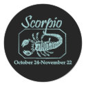 Scorpio Teal stickers