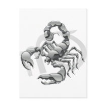 Scorpio the scorpion star or birth sign postcards