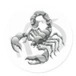Scorpio the scorpion star or birth sign stickers