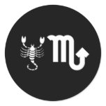Scorpio with Symbol Round Sticker