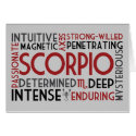 Scorpio Word Collage Card