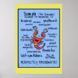 Scorpio wordcloud poster posters