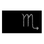 Scorpio. Zodiac Astrology Sign. Black. Custom business cards