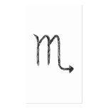 Scorpio. Zodiac Astrology Sign. Black. Custom business cards