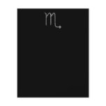 Scorpio. Zodiac Astrology Sign. Black. Custom flyers
