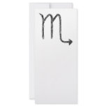 Scorpio. Zodiac Astrology Sign. Black. Custom rack cards