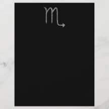 Scorpio. Zodiac Astrology Sign. Black. Flyer Design