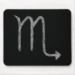 Scorpio. Zodiac Astrology Sign. Black. Mousemats