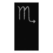 Scorpio. Zodiac Astrology Sign. Black. Personalised Photo Card