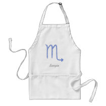 Scorpio. Zodiac Astrology Sign. Blue. Aprons