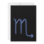Scorpio. Zodiac Astrology Sign. Blue. Custom invitations