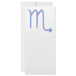 Scorpio. Zodiac Astrology Sign. Blue. Custom rack cards