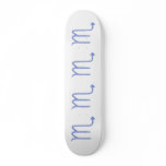 Scorpio. Zodiac Astrology Sign. Blue. Custom skateboards