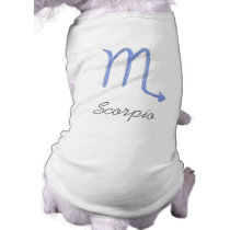 Scorpio. Zodiac Astrology Sign. Blue. Pet Tshirt