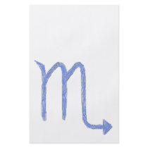 Scorpio. Zodiac Astrology Sign. Blue. Full Colour Flyer