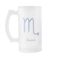 Scorpio. Zodiac Astrology Sign. Blue. Coffee Mugs