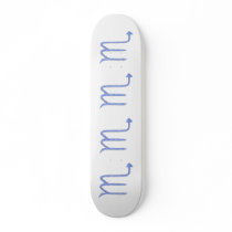 Scorpio. Zodiac Astrology Sign. Blue. Skate Board Decks