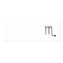 Scorpio. Zodiac Astrology Sign. Business Card