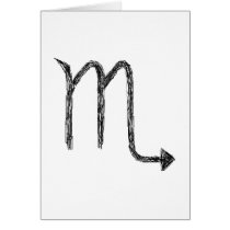 Scorpio. Zodiac Astrology Sign. Greeting Cards