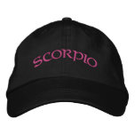 Scorpio Zodiac Black/Magenta Cap Baseball Cap
