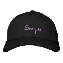 Scorpio Zodiac Embroidered Cap / Hat