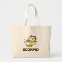 Scorpio zodiac sign - old gold edition bags