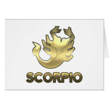 Scorpio zodiac sign - old gold edition greeting cards