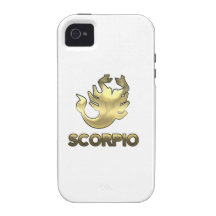 Scorpio zodiac sign - old gold edition Case-Mate iPhone 4 covers
