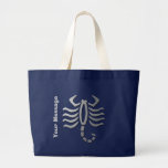 Scorpio Zodiac Star Sign In Light Silver Canvas Bags