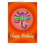 Scorpio Zodiac Star Sign Rainbow Birthday cards